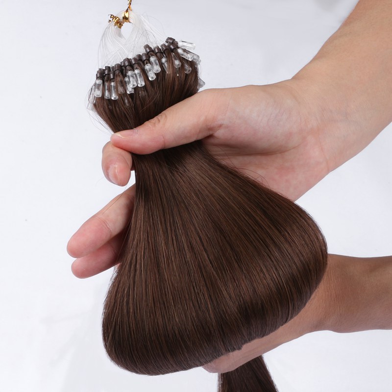 Wholesale Micre Loop / Micro Ring Beads Virgin Remy Hair Extensions Straight Micro Ring Loop Hair